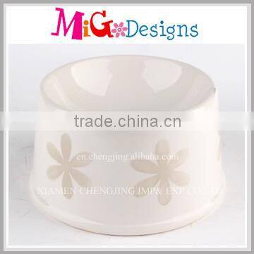 Handpainted Ceramic Round Personalized Pet Bowls