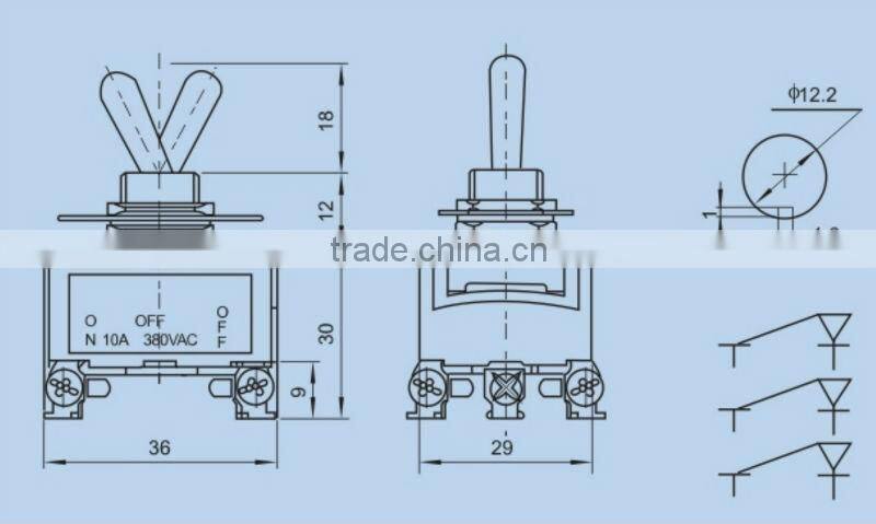 KN5-203 on-off toggle switch