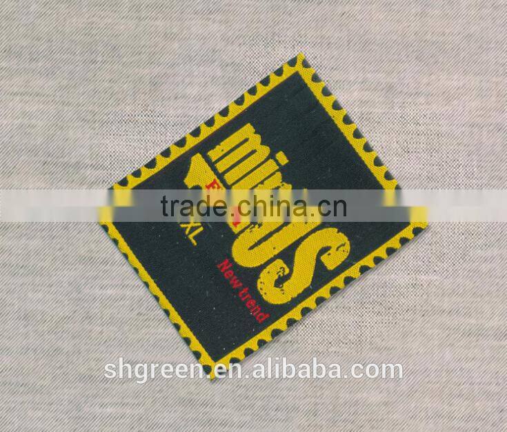 laser cut woven sleeve tag