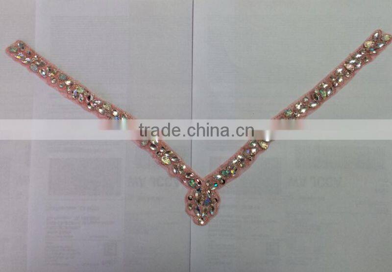 Elegant neck applique and waist applique