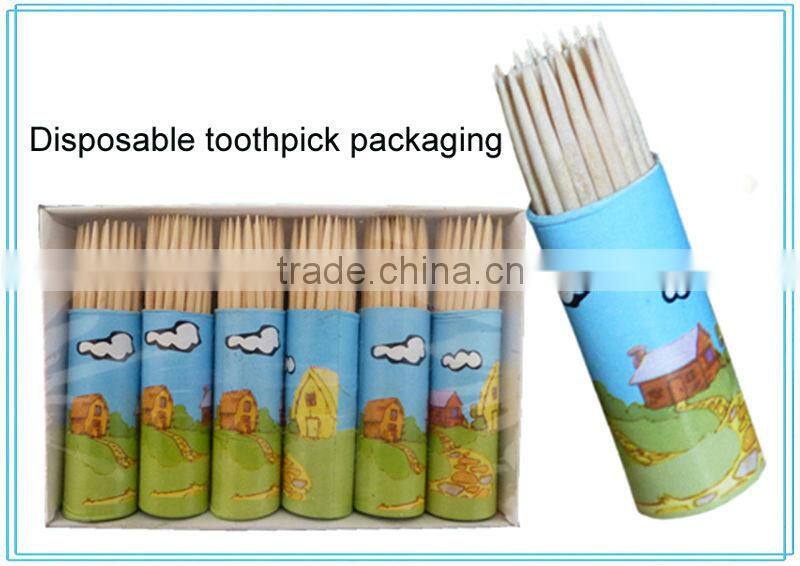 Sales Promotion Plastic Jar Toothpick, Birch wooden tooth pick
