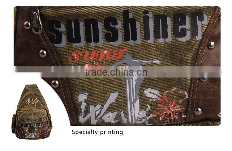 Factory directly wholesale canvas army green tactical messenger bag for sale