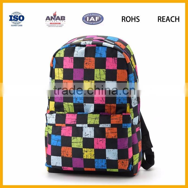 colorful printing backpack