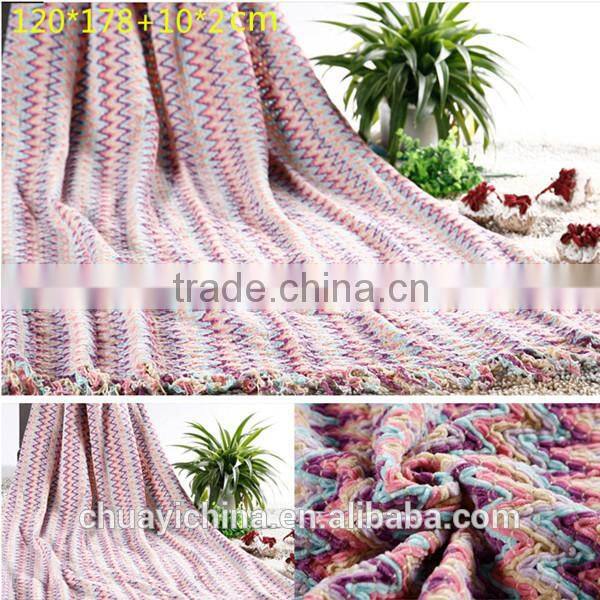 New Design Warp Knitting Acrylic Picnic Blanket