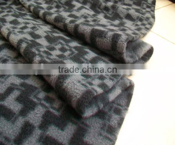 Dark Grey colorPolar Fleece Throw Blanket, fabric
