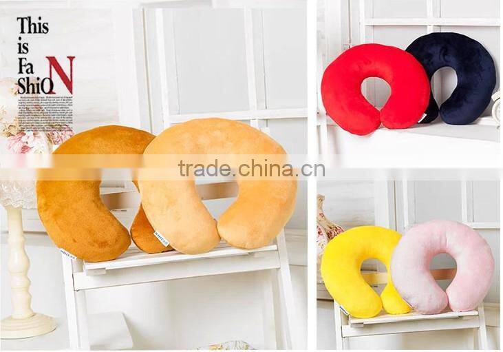 China wholesale multicolors travel neck pillow, with polyester fiber filling