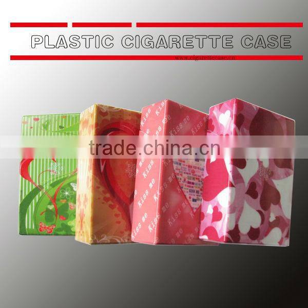 Hot sell new design heart style plastic cigarette case/box/holder for 85mm cigarettes pack