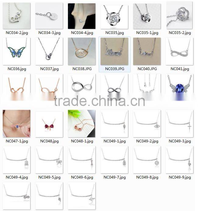 Simple infinity pendant necklace