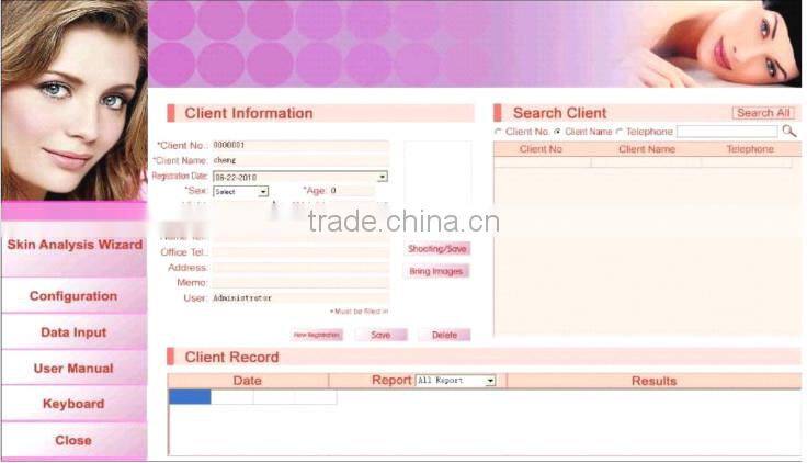 Skin scanner analyzer facial real analysis digital skin moisture analyzer machine