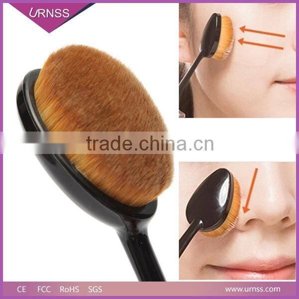 Professinal Rose Gold Oval Toothbrush Foundation Makeup Brush Set