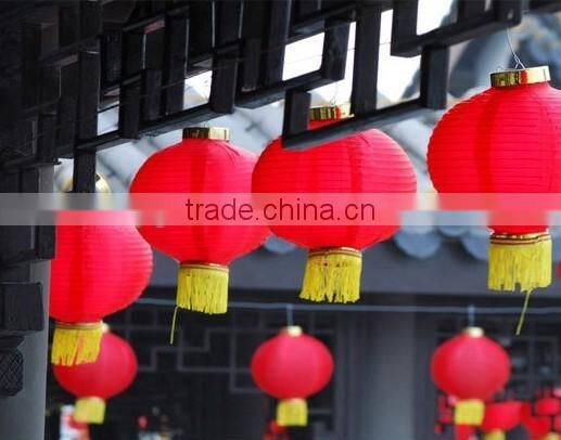new year red silk celing hanging outdoor decorative lanterns