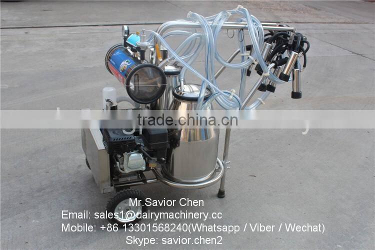 Two Cows Mobile Milking Machine With 4000W Gasoline Engine