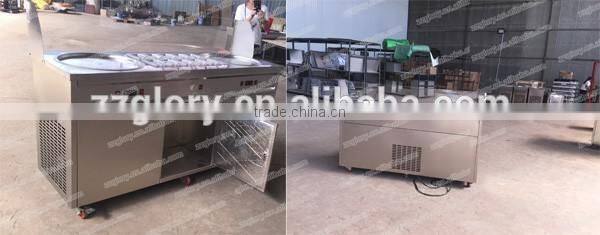Imported Compressor High Efficiency Fried Ice Cream Machine