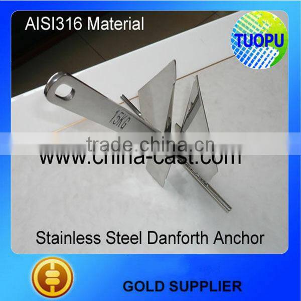 Mirror polishing stainless steel 316 bruce anchor,mirror polishing bruce anchor