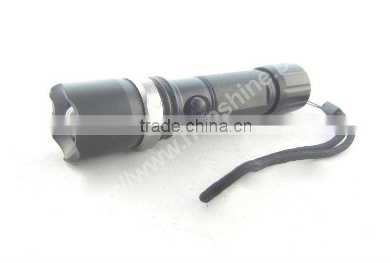3w xpe adjustable focus beam rechargeable led torch