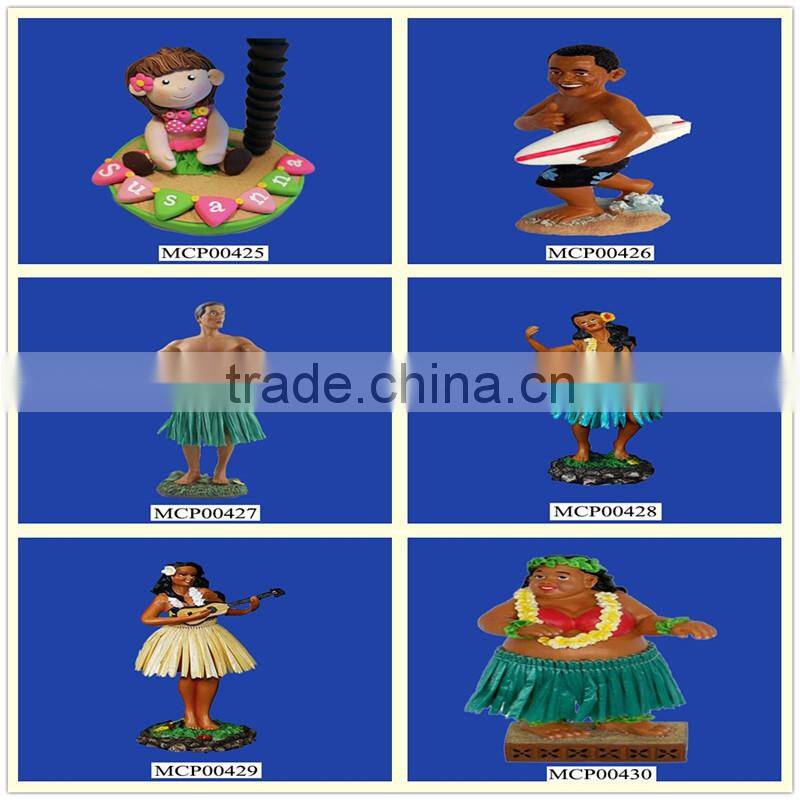 Latest design dancing custom hula girl figurine