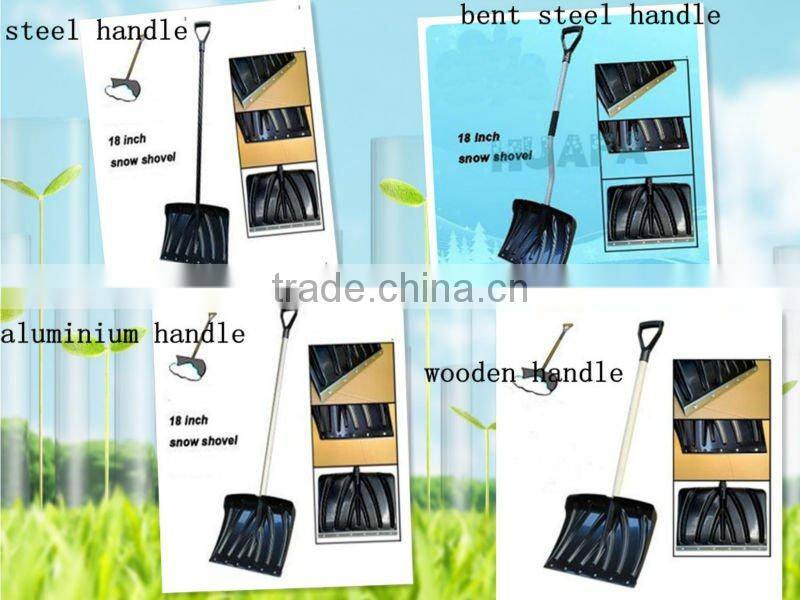 Plastic snow shovel with handle