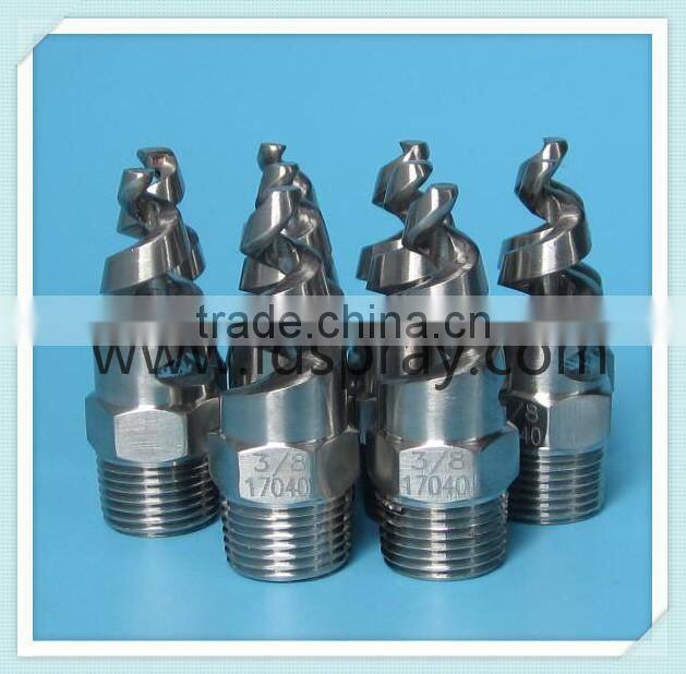 3/8" Stainless steel SS SPJT full cone spiral nozzle with 170 degree(17040)