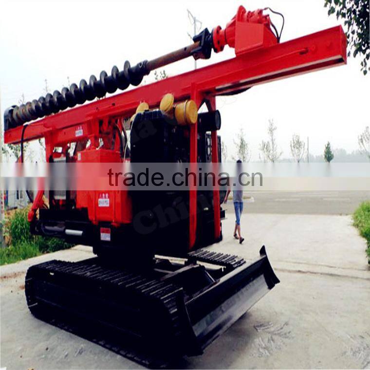 Crawler type solar pile hammer with hydraulic