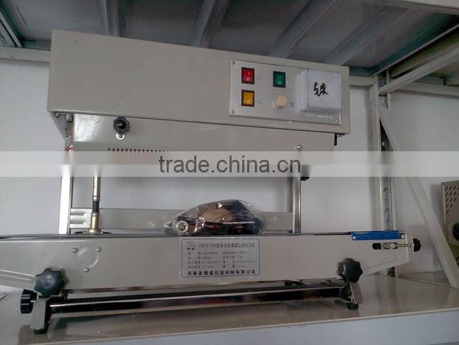 Best price continuous band sealing machine for plastic bags