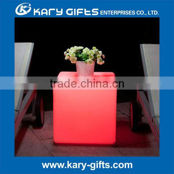 submersible multi color illuminated led light up cube furniture