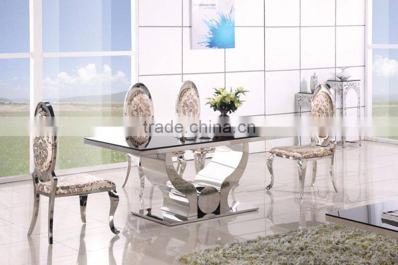 Elegant 304 Stainless Steel TV Cabinet And Coffee Table