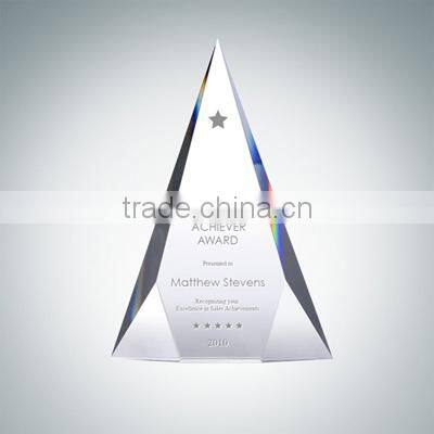 wholesale cheap triangle crystal trophy