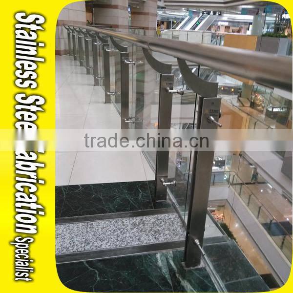 Outdoor Balcony 304 Stainless Steel Tempered Glass Railing