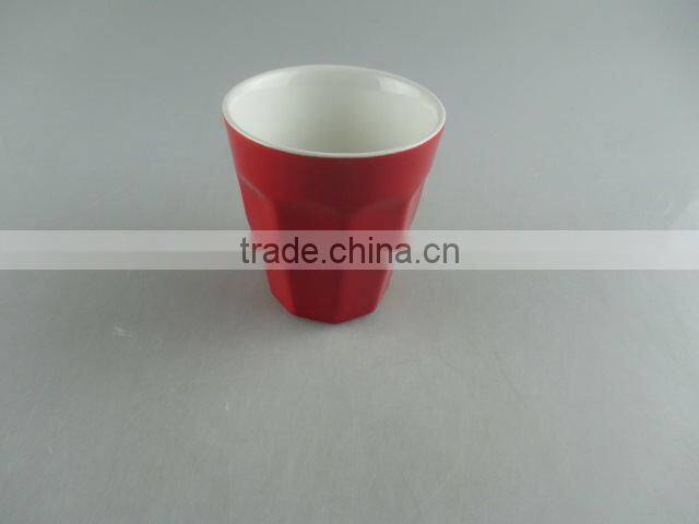 Cheap stocked glazed round ceramic cup ,coffee cup without handle