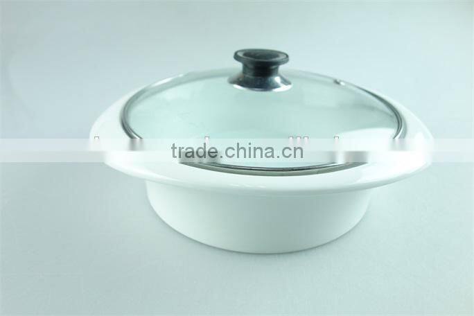 Stock ceramic soup tureen with glass lid/cover with cheap price