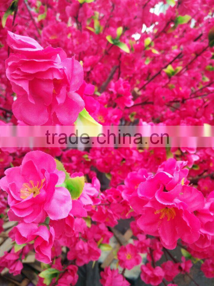 Peach Blossom Artificial Silk Flower Tree