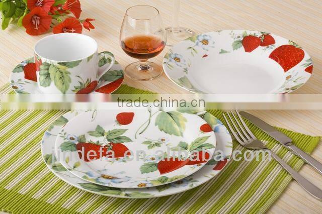 flower decal porcelain 20pcs dinner set