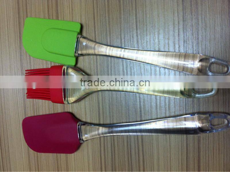 silicone spatula for baking with crystal handle