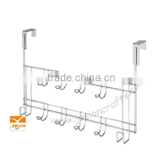 10 Fixed Hooks Chrome Wall Mounted