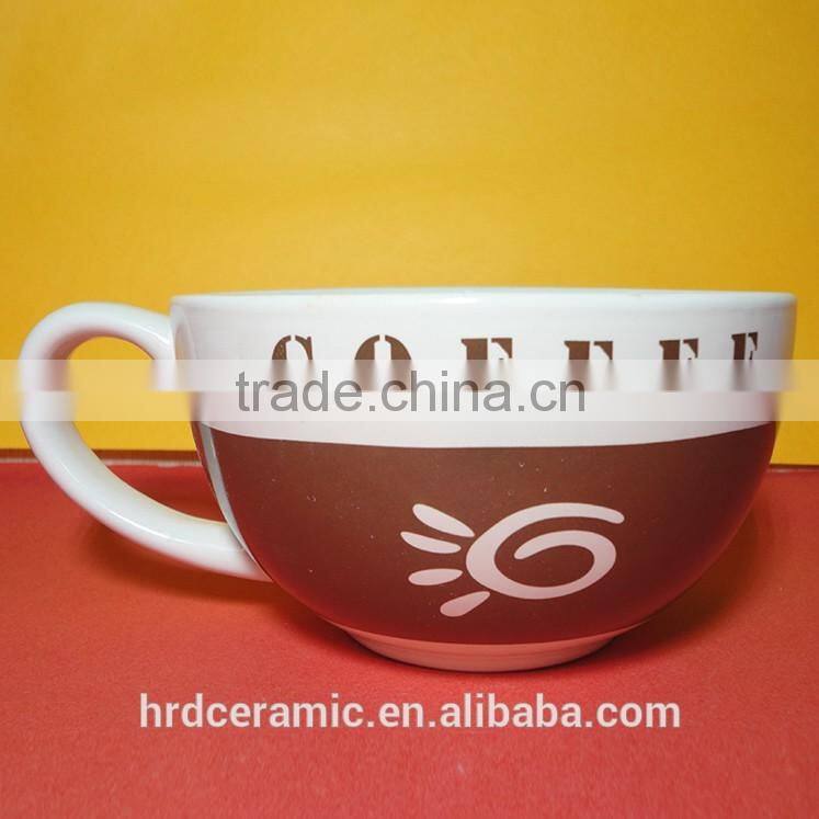 High Quality Promotional Logo Printed Ceramic 540ml venti coffee cup