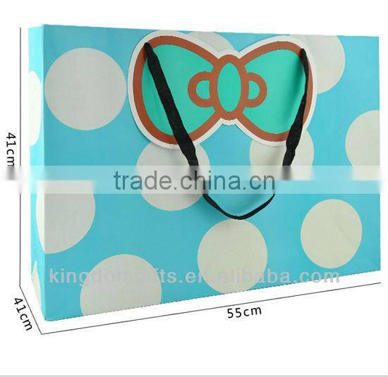 White Dot Printed Paper Shopping Bags