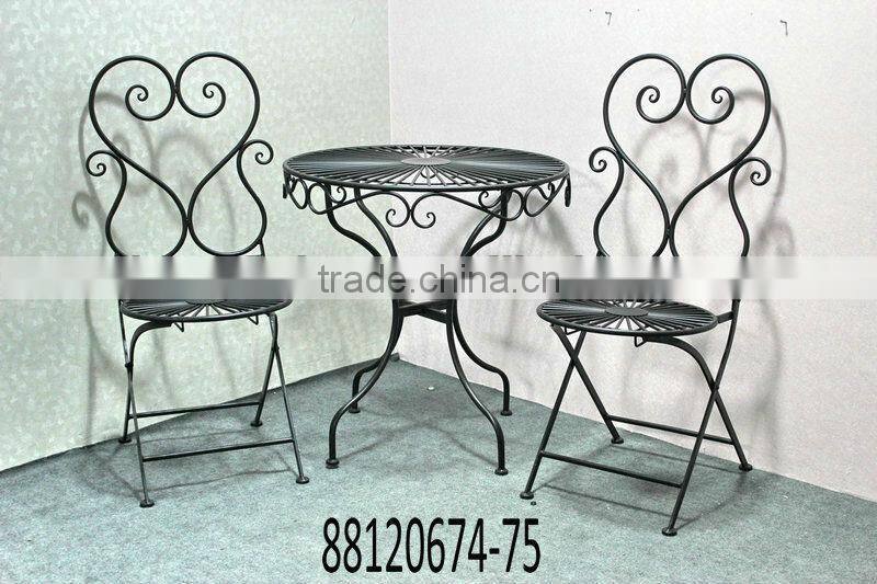 Metal table and chairs