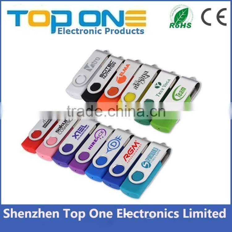 Promotional bulk Swivel 1gb USB Flash Drive with Custiomized Logo