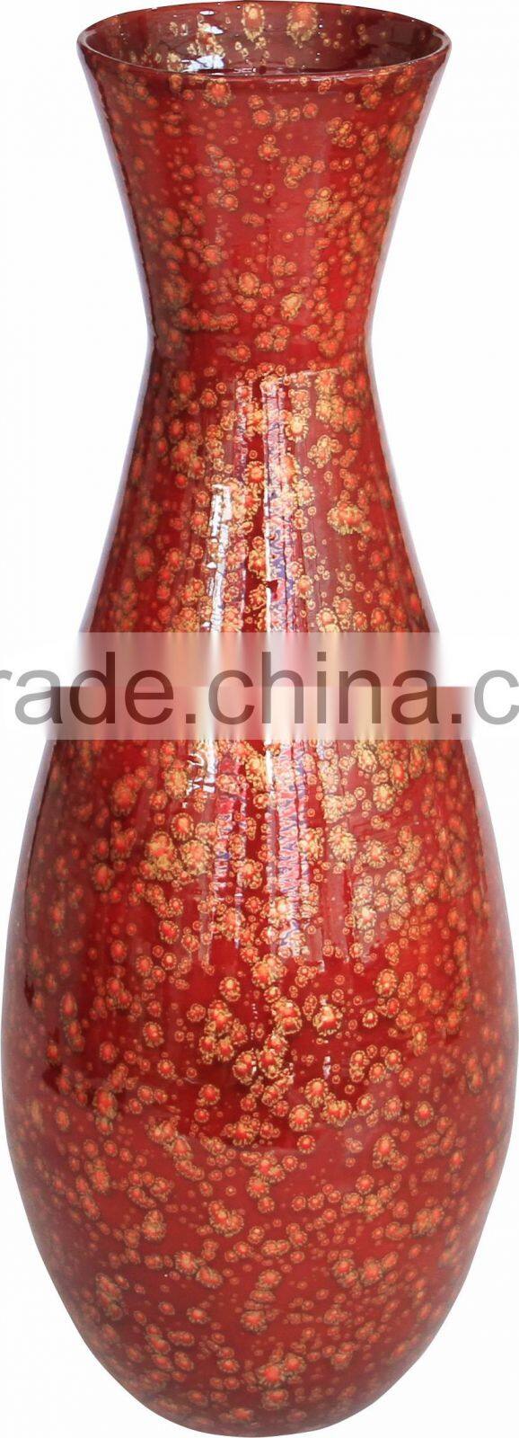 Spun bamboo vases, decorative flower vases with lacquer finish