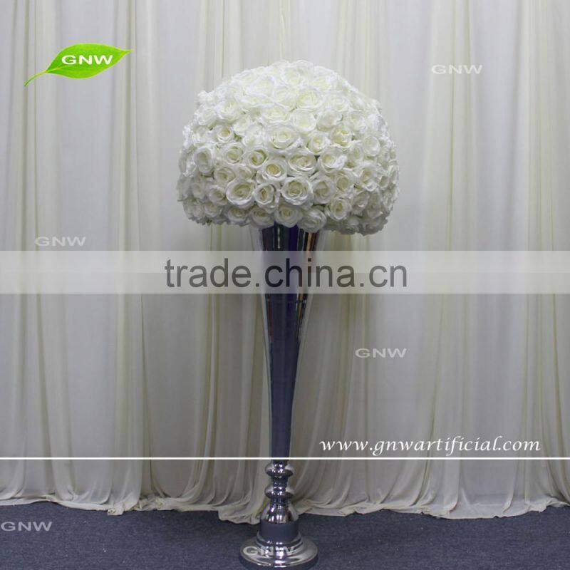 GNW FLWA1705001 White rose and hydrangea wedding flower arch for wedding backdrop