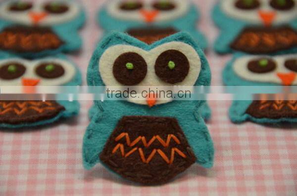 high quality polyester felt fantasma owl ornaments pendant toy keychain custom animal shape design manufacturer in China OEM ODM