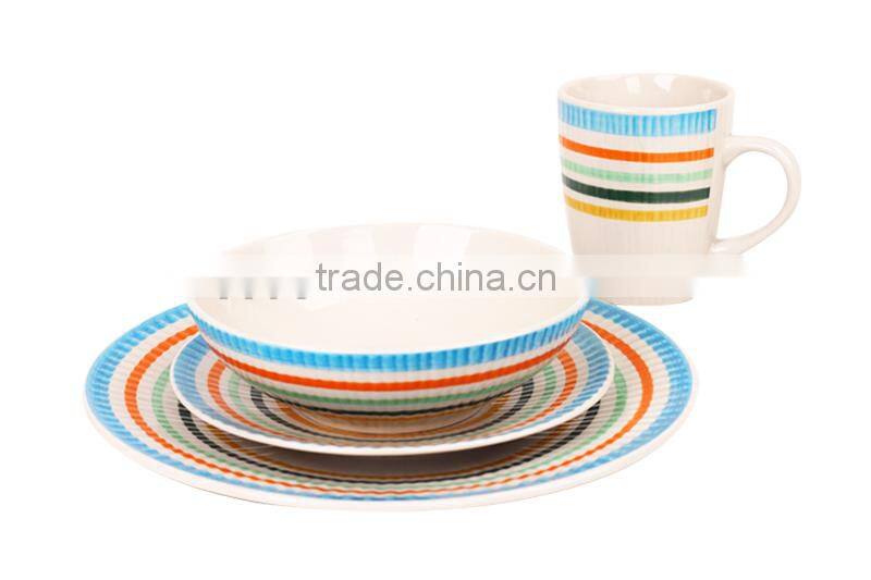 stoneware cheap embossed ceramic soup bowl