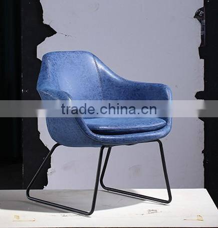 YYA14 dark blue color leather Modern Club Chair 2016 new fashion leisure chair for club
