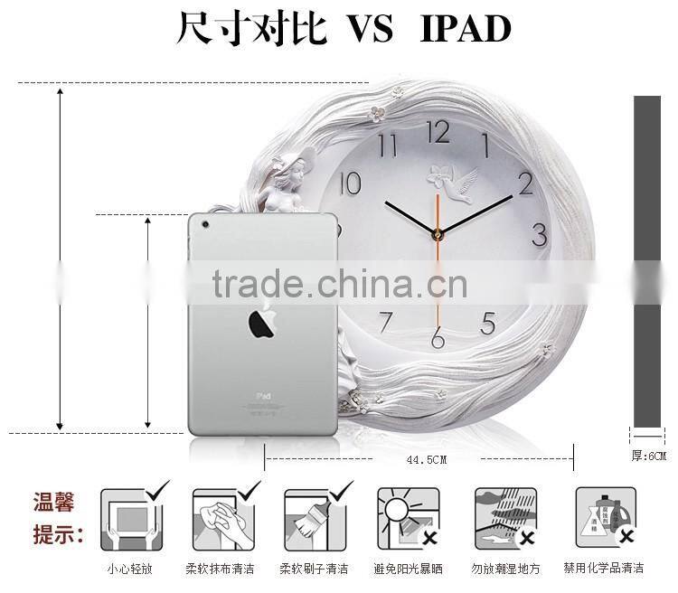 M0028 Momoda Living room dining room Creative fancy elegant 3D tree wall clock quartz home decoration gold silver art wall clock