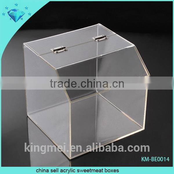 New design golden acrylic packing box for promotion sales
