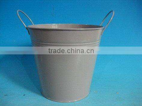 Round plant pots with two ears flower zinc pot