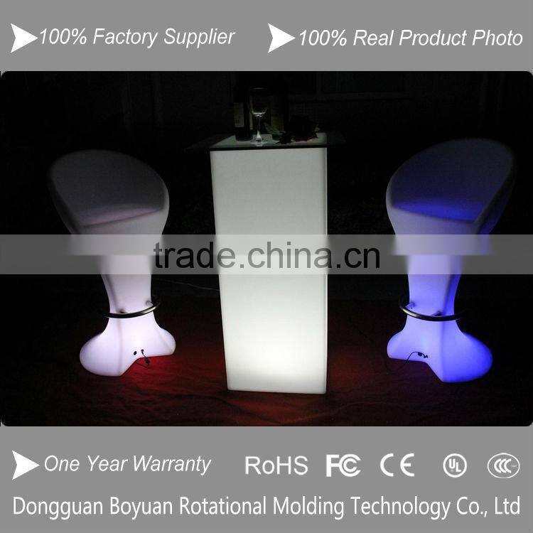Hot sale modern 16 colors changeable waterproof led bar chair