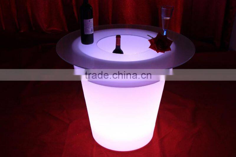 Modern light up led ice bucket illiminated party used glowing flower pot