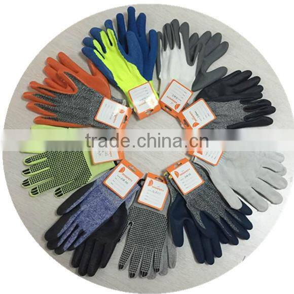 DDSAFETY 13Gauge Anti Cut Gloves Latex Coated Hppe Level 5 Cut Resistant Gloves