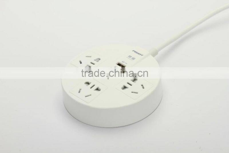 Multi Sockets Power Strip 3 Outlet with 3 USB Surge Protector Charging Station